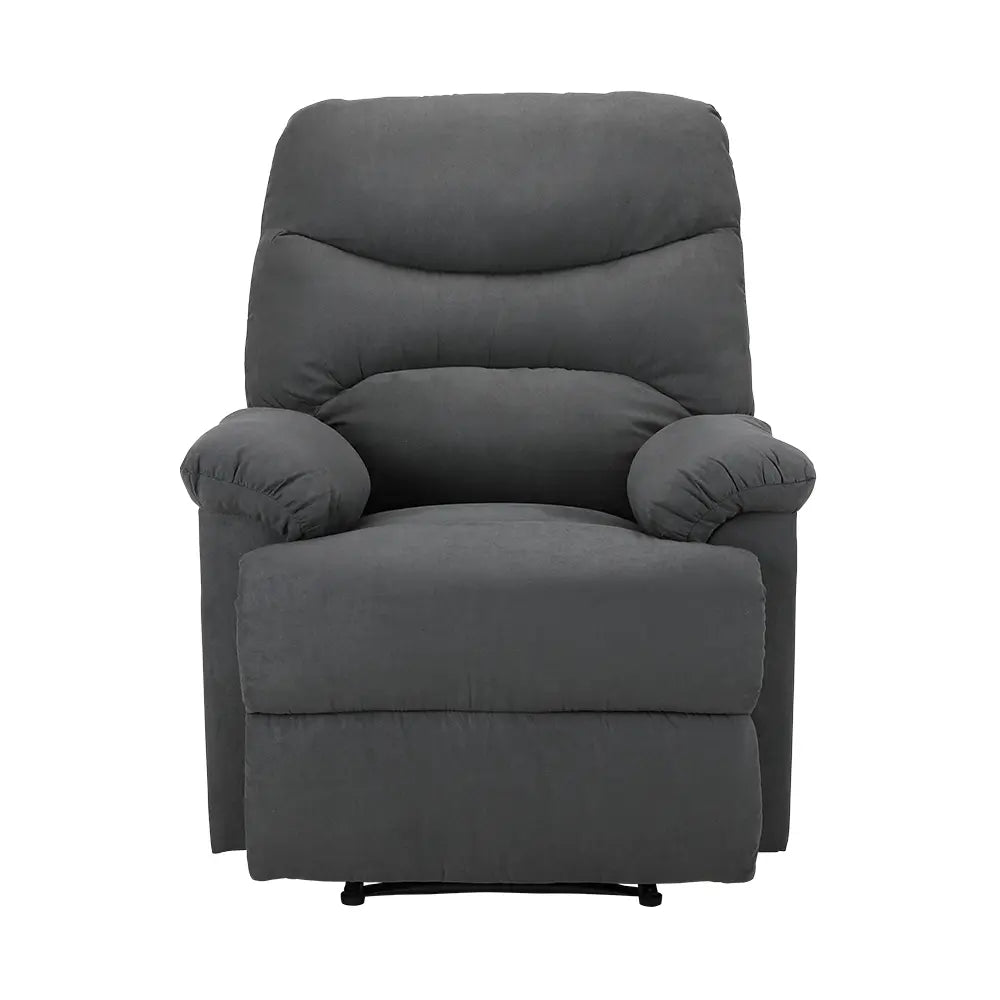 RILEY FABRIC MANUAL RECLINER 1/S GY