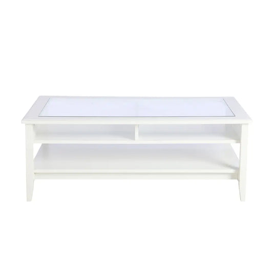 LA-BEAUTE GLASS COFFEE TABLE 101CM WT-M