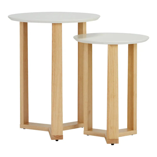 TRI-O (S+L) SIDE TABLE TOP WT/NT