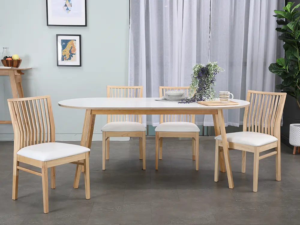 LIDIA/P DINING CHAIR  NT/WT