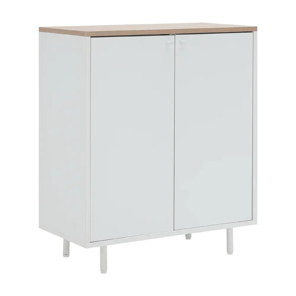 MINIMAL LOW CABINET+DR.OPEN 80 CM. WT/LW