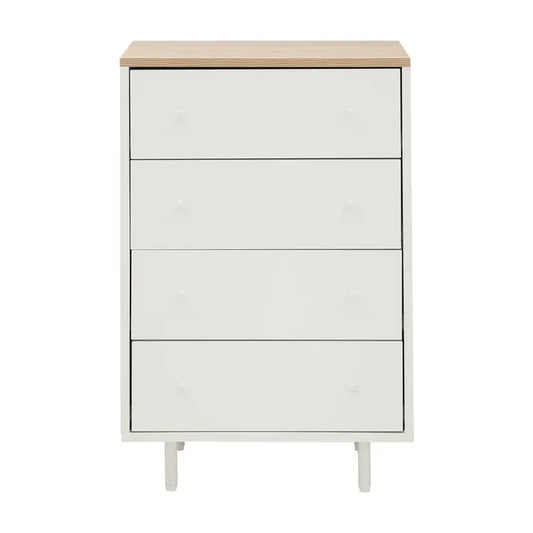 MINIMAL CHEST OF 4 DRAWERS 60 CM. WT/LW