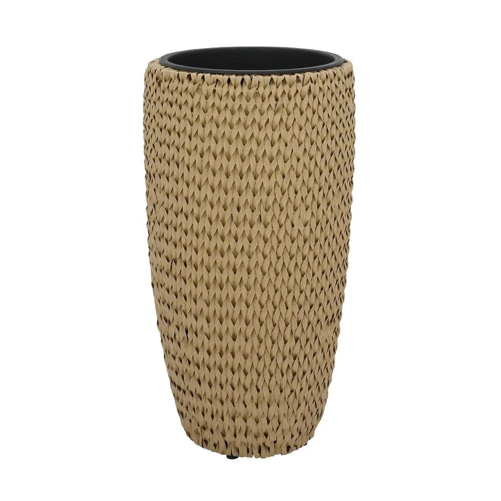 KOJI RATTAN PLASTIC PLANT POT D27XH50 NT