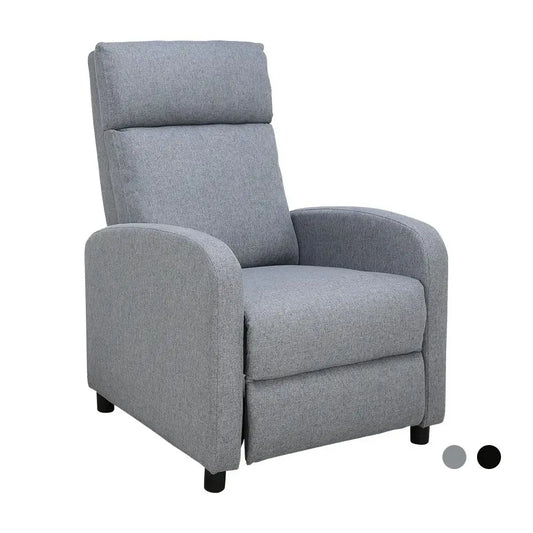 FLINT FABRIC PUSH BACK RECLINER 1/S GY