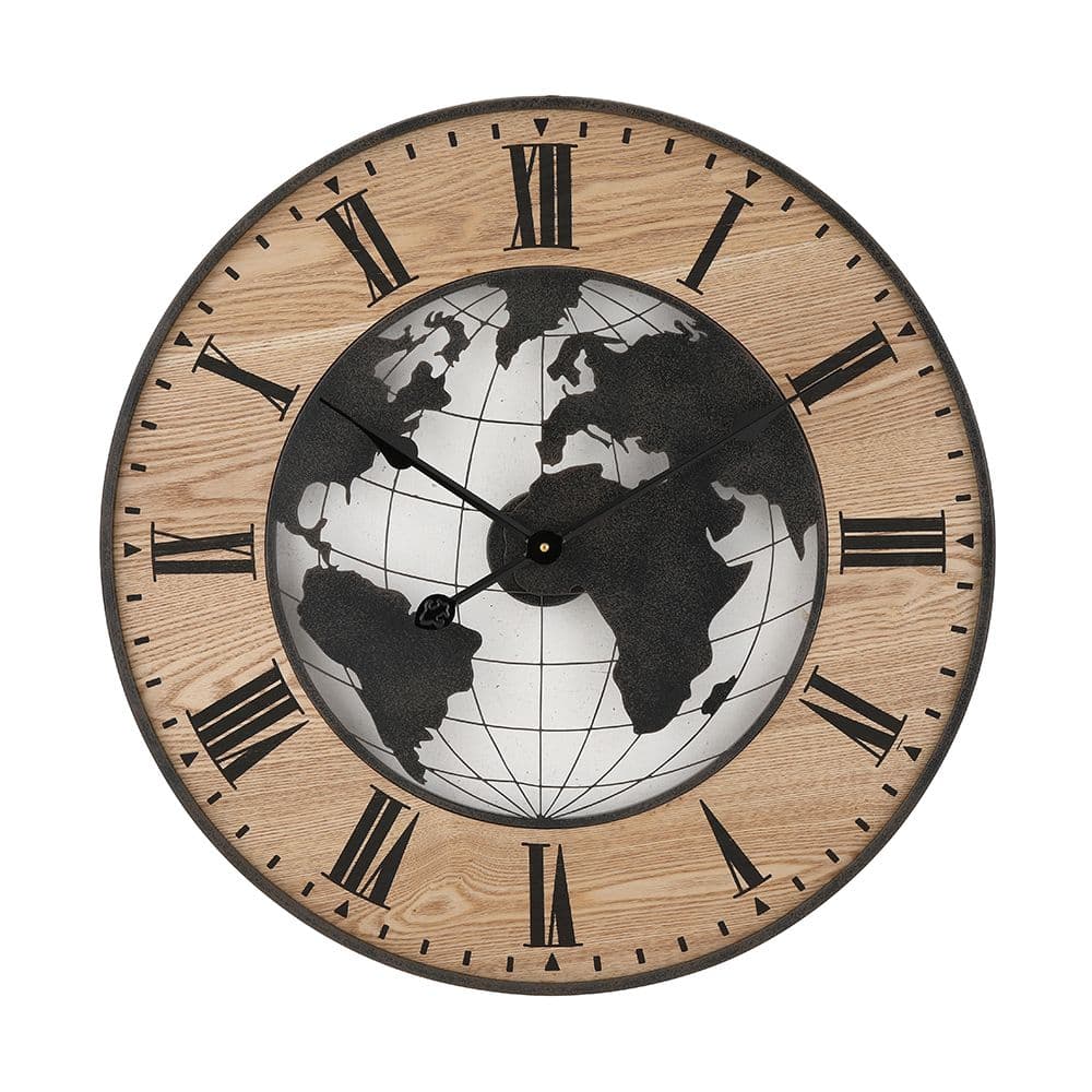ARDRIA WALL CLOCK 24" NT/BK