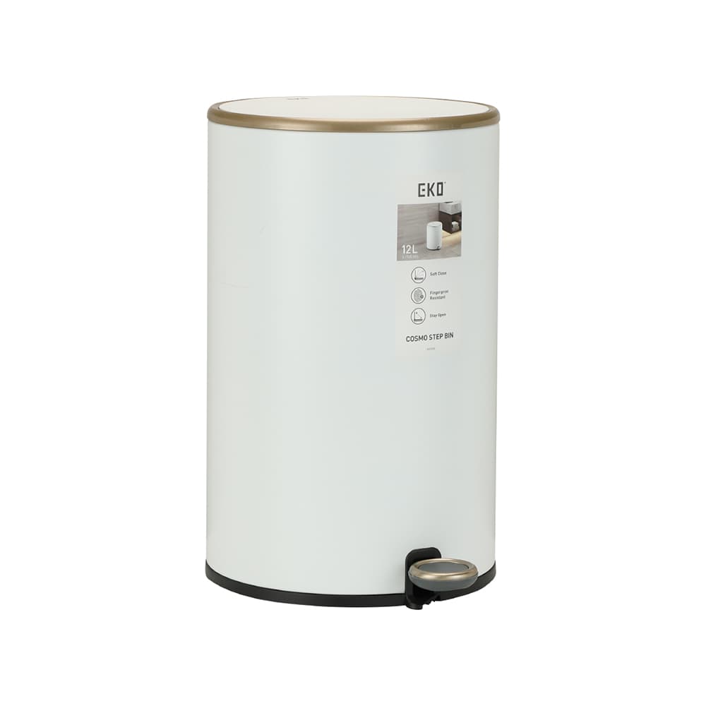 PEARL ROUND STEP BIN WT/GD